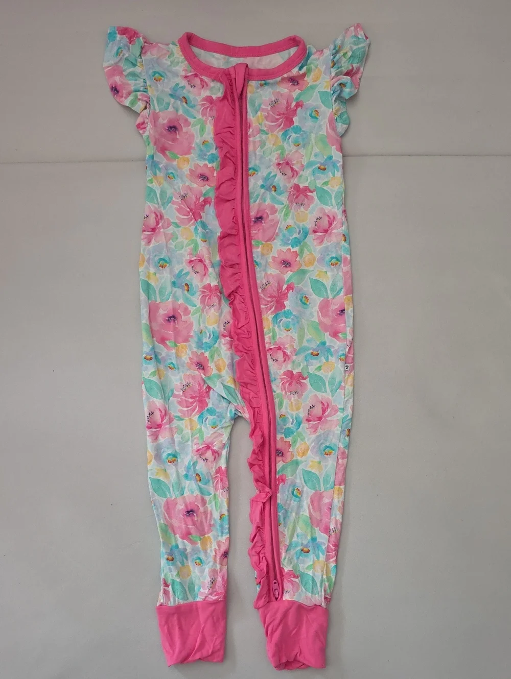 (NWOT) Birdie Bean Trinity Ruffle Cap Sleeve Romper - Size 2T